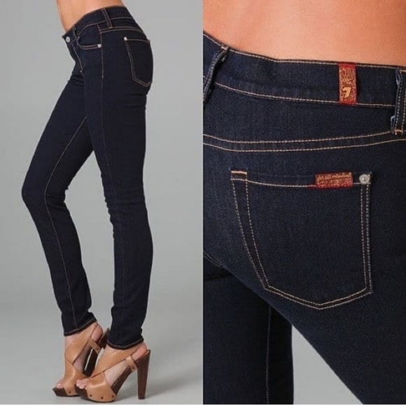 7 For All Mankind Skinny Jeans Size 32‎ NWT - Picture 1 of 7